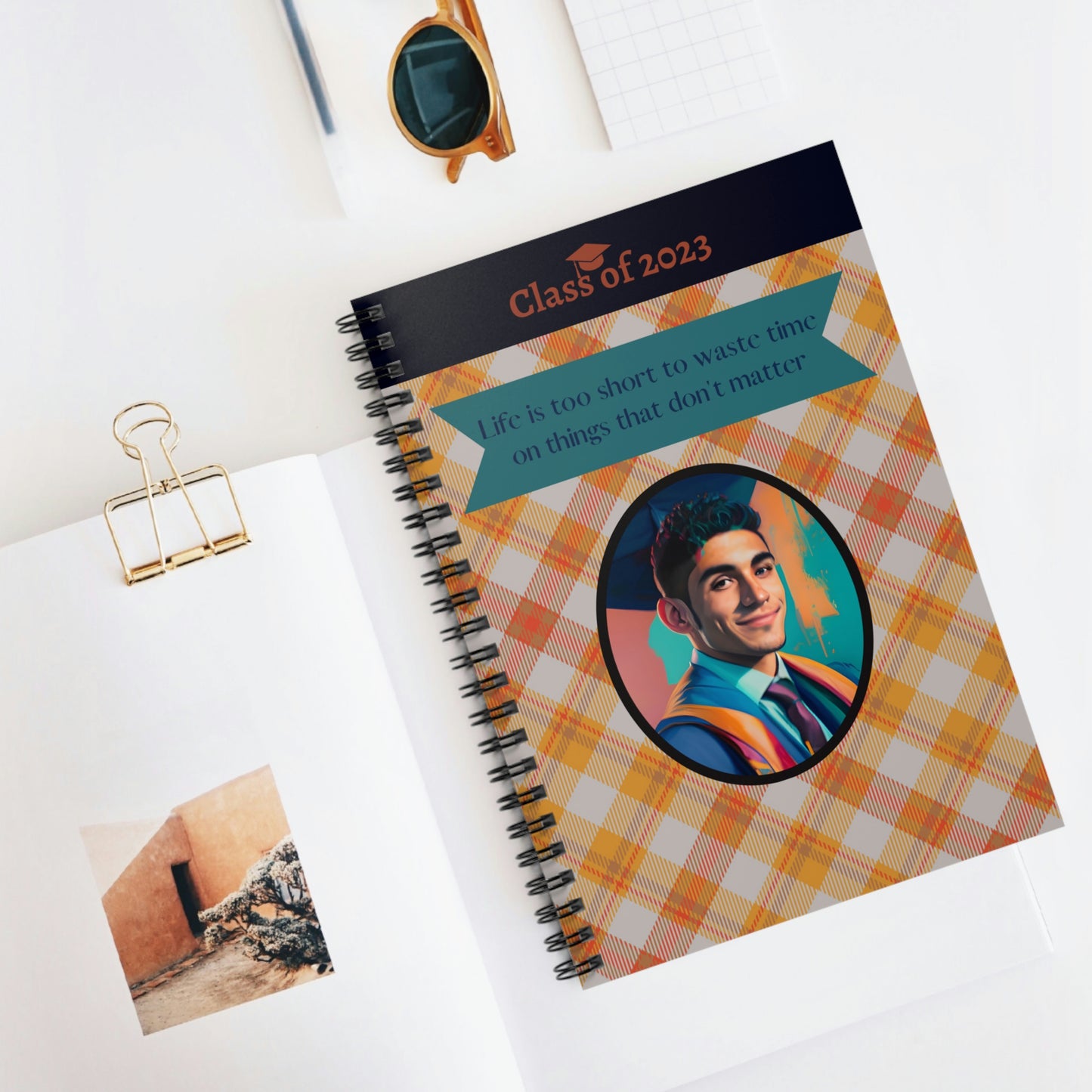 Class of 2023 Graduate Journal - (Latino Young Man 2) - Ruled Line