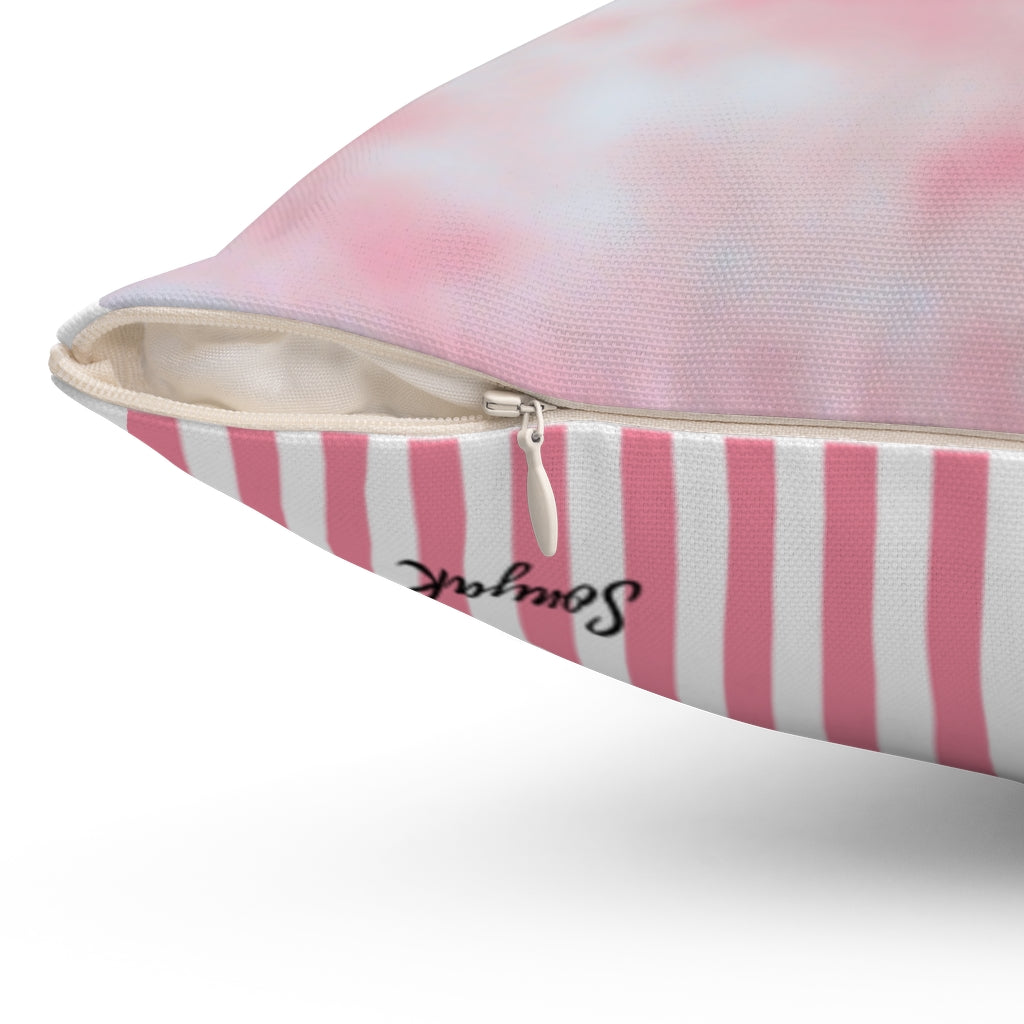 Breast Cancer Awareness Spun Polyester Square Pillow