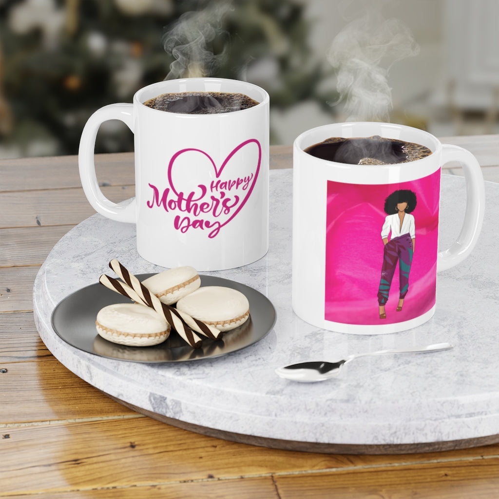 Happy Mother's Day (Fuschia) Ceramic Mugs (11oz / 15oz)