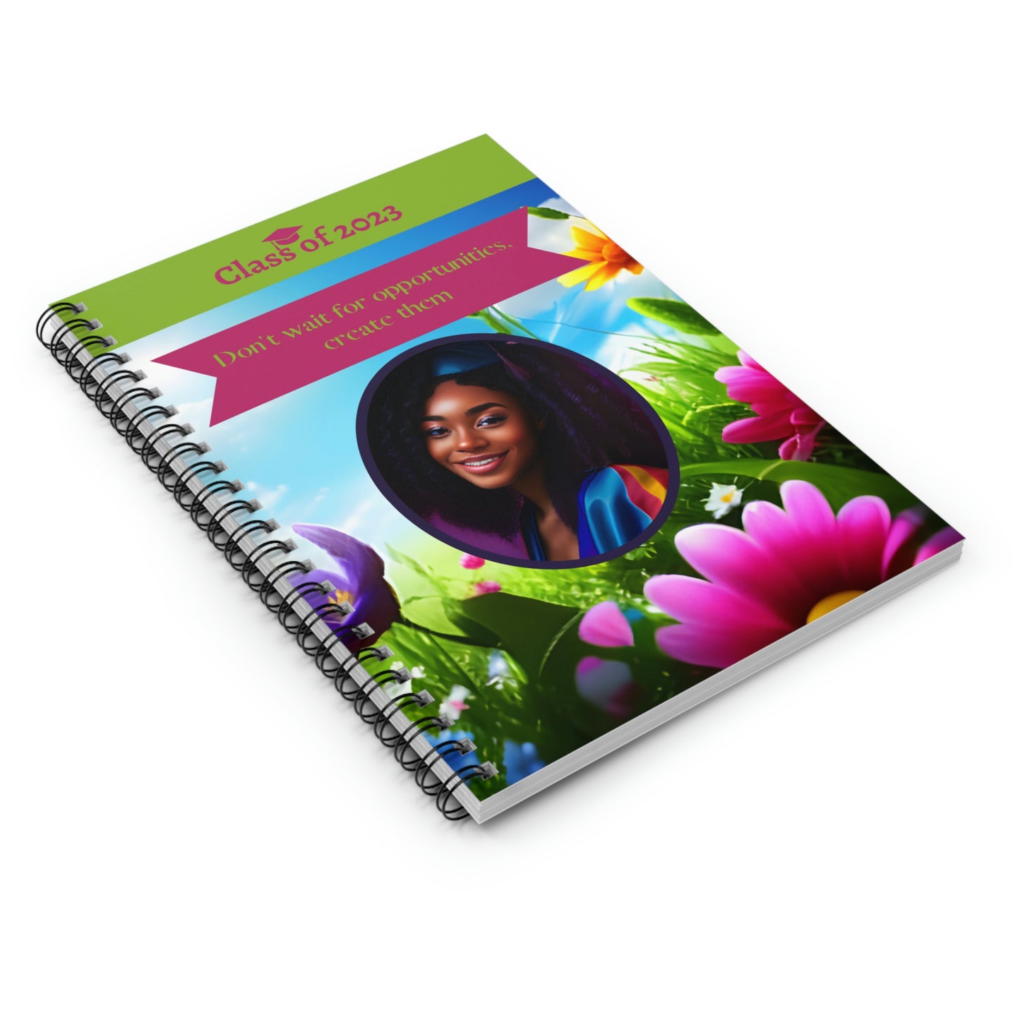 Class of 2023 Graduate Journal - (AA Young Lady 1) - Ruled Line