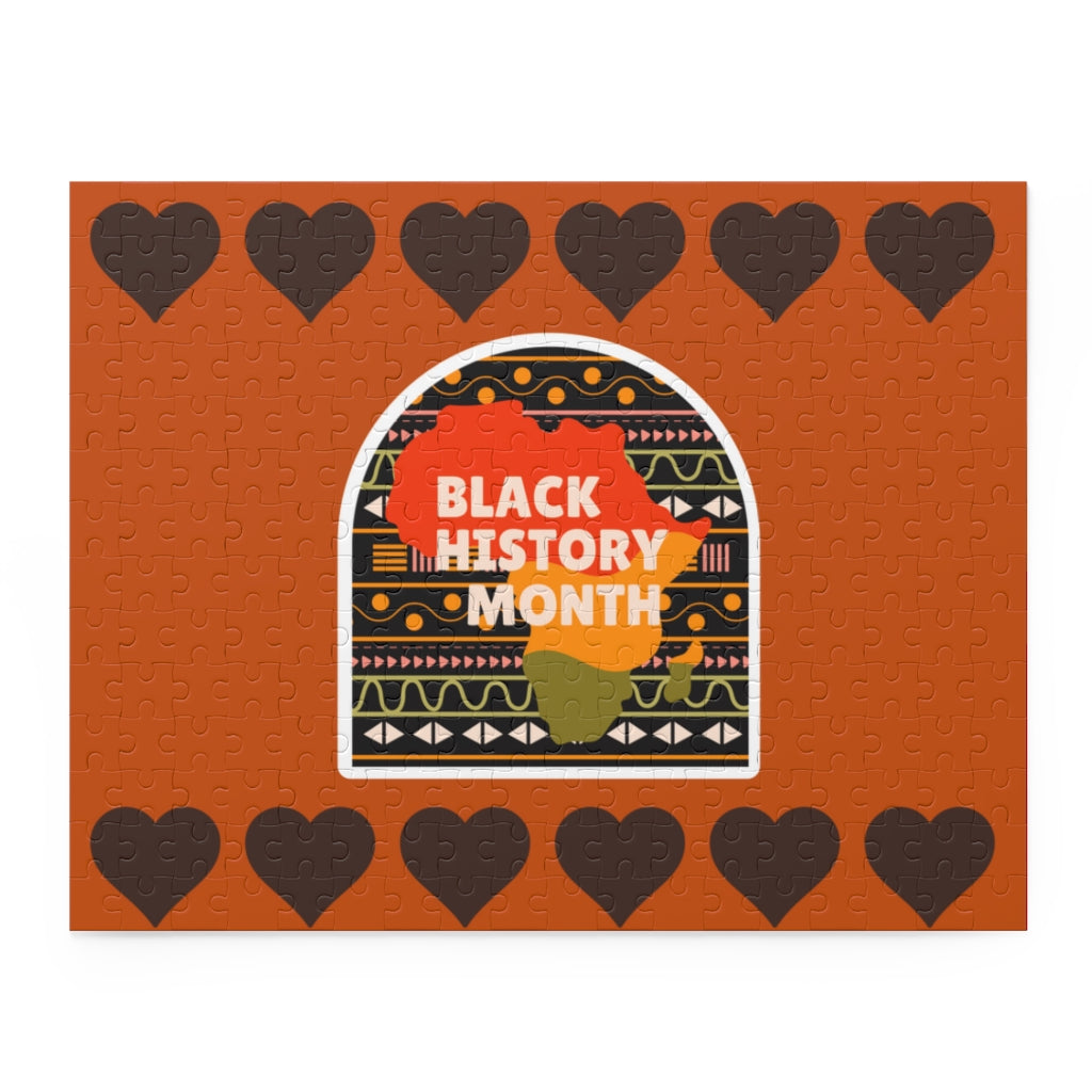 Black History Month (Brown Hearts) Puzzle (120, 252, 500-Piece)