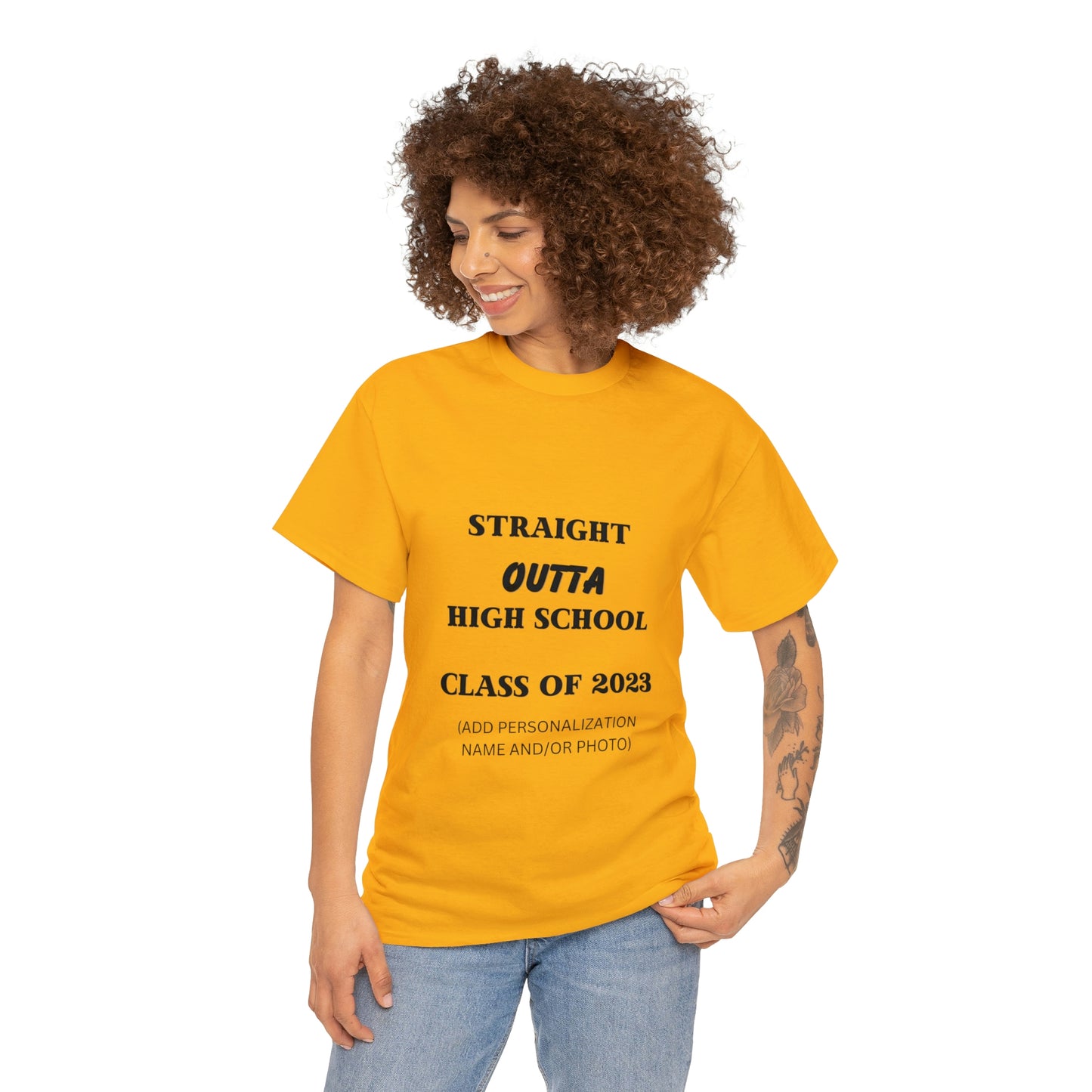 Straight Outta High School T-shirt 2023 Graduation T-shirt (PERSONALIZED)