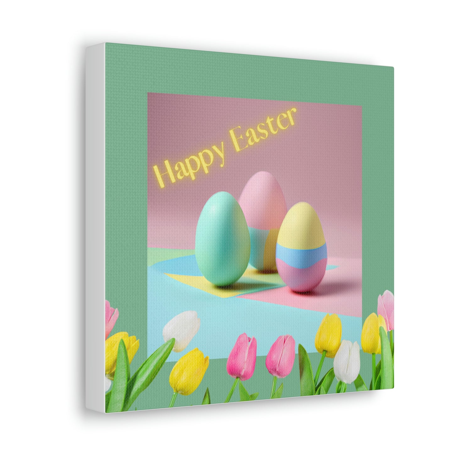 Happy Easter - Eggs and Tulips