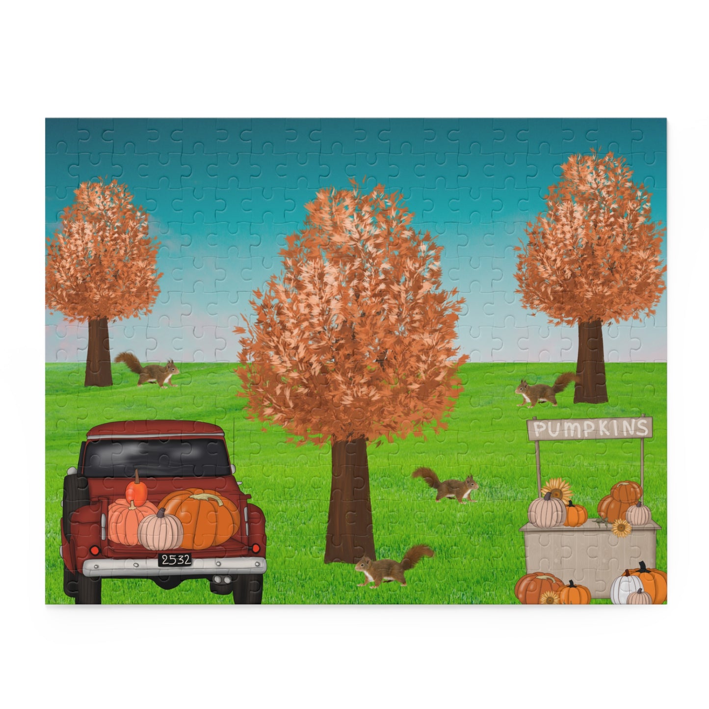 Squirrels, Pumpkins and Fall Puzzle 4 (120, 252, 500-Piece)
