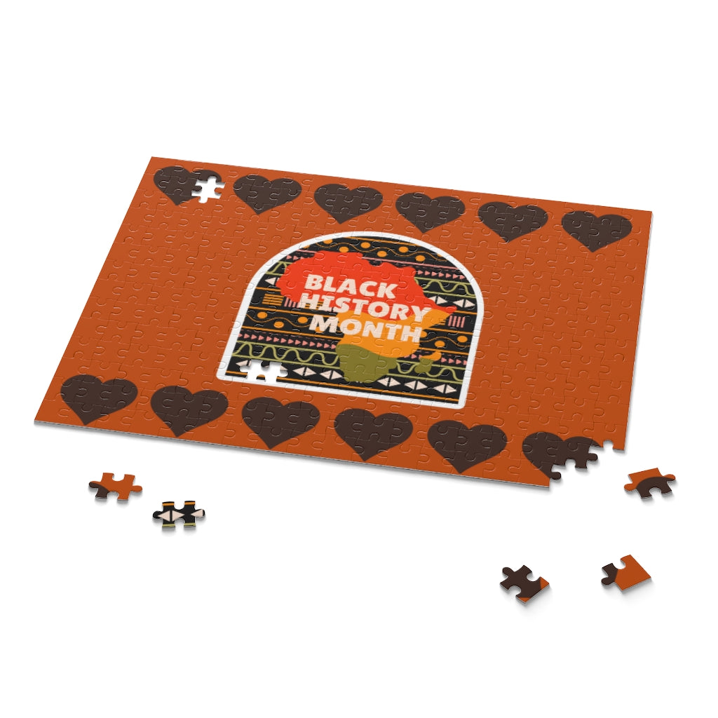 Black History Month (Brown Hearts) Puzzle (120, 252, 500-Piece)