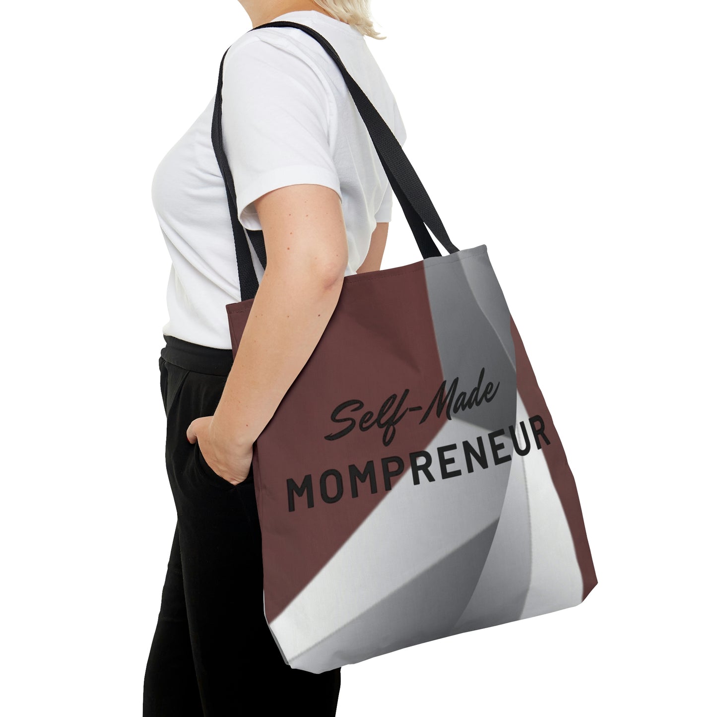 Self-Made Mompreneur (Mauve and Gray) Tote Bag