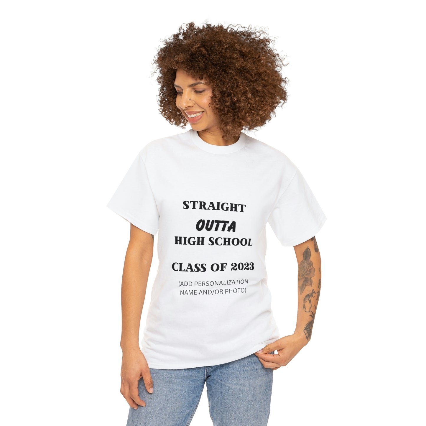 Straight Outta High School T-shirt 2023 Graduation T-shirt (PERSONALIZED)