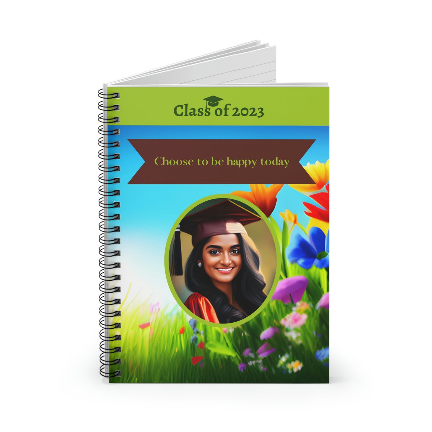 Class of 2023 Graduate Journal - (Indian Young Lady 1) - Ruled Line