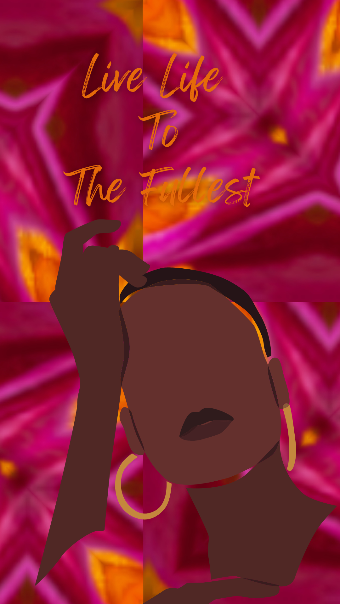 Fuschia and Gold Making Moves Cell Phone Wallpaper