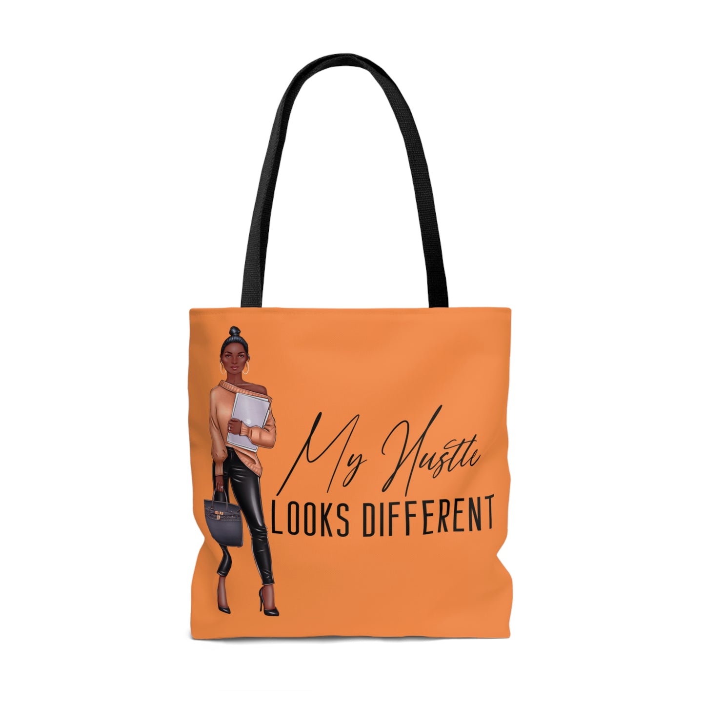 My Hustle Looks Different (Peach and African American) Tote Bag