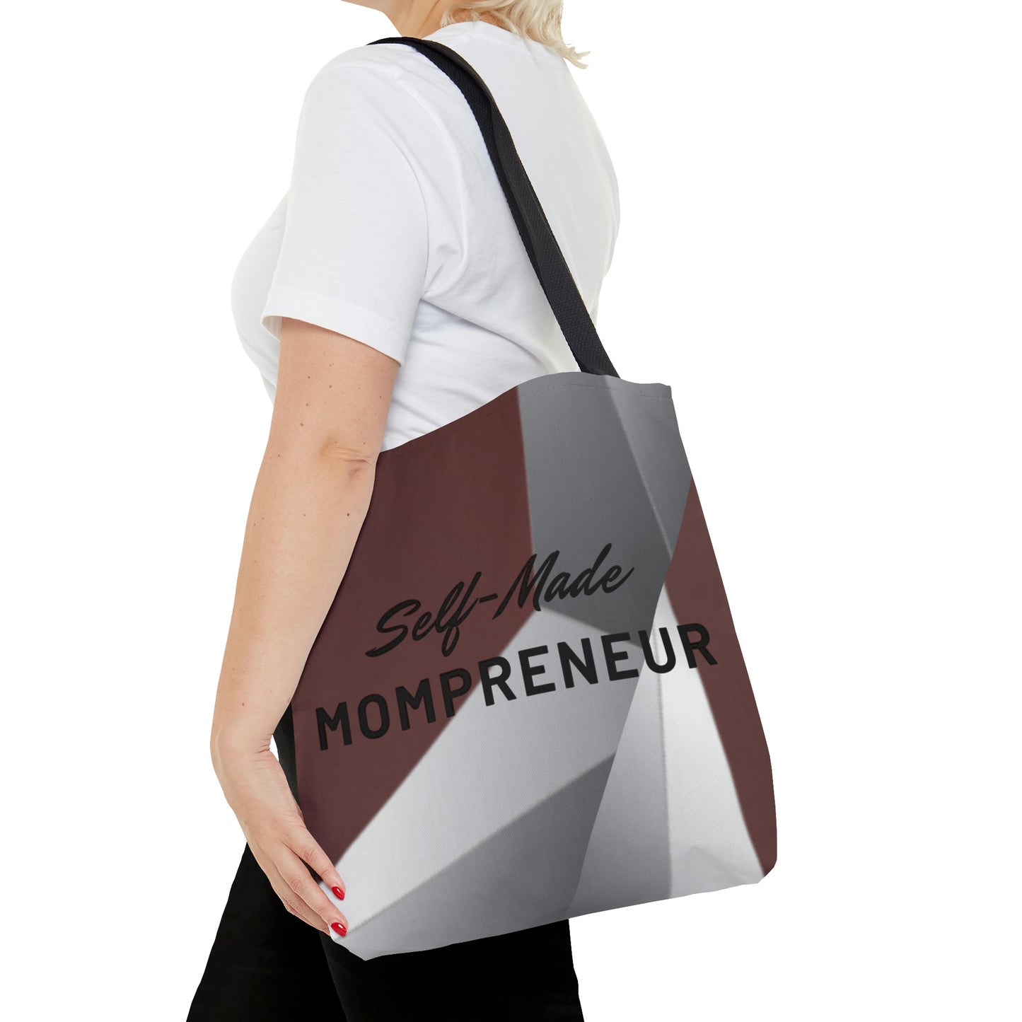 Self-Made Mompreneur (Mauve and Gray) Tote Bag
