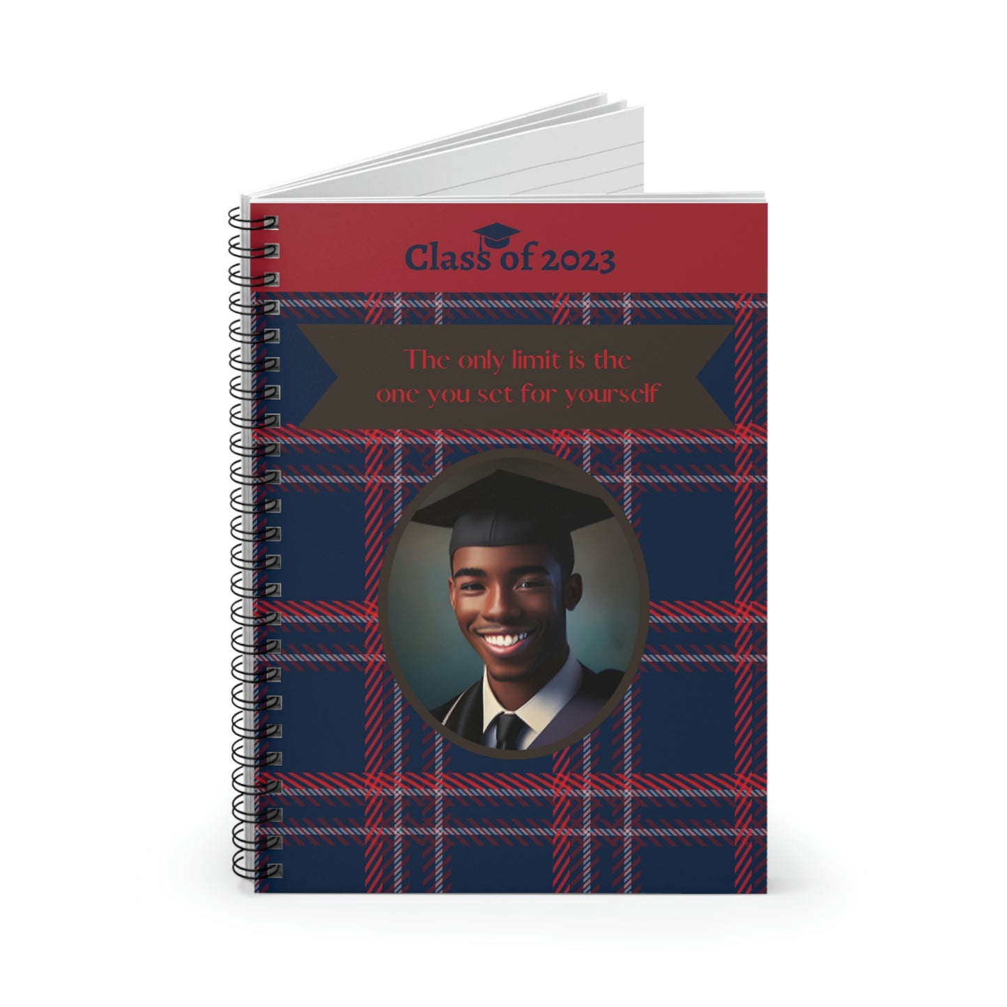 Class of 2023 Graduate Journal - (AA Young Man 2) - Ruled Line