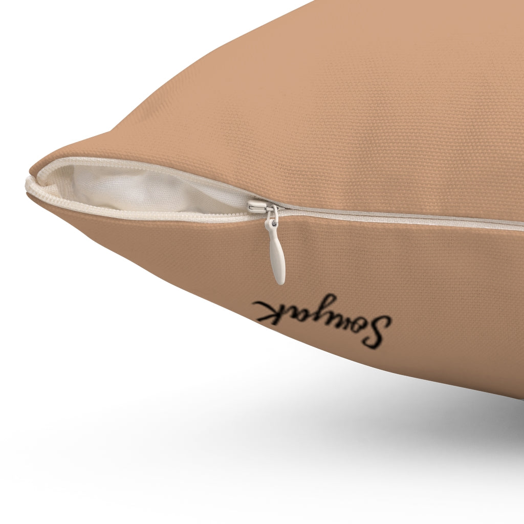 Pink Spun Polyester Square Pillow
