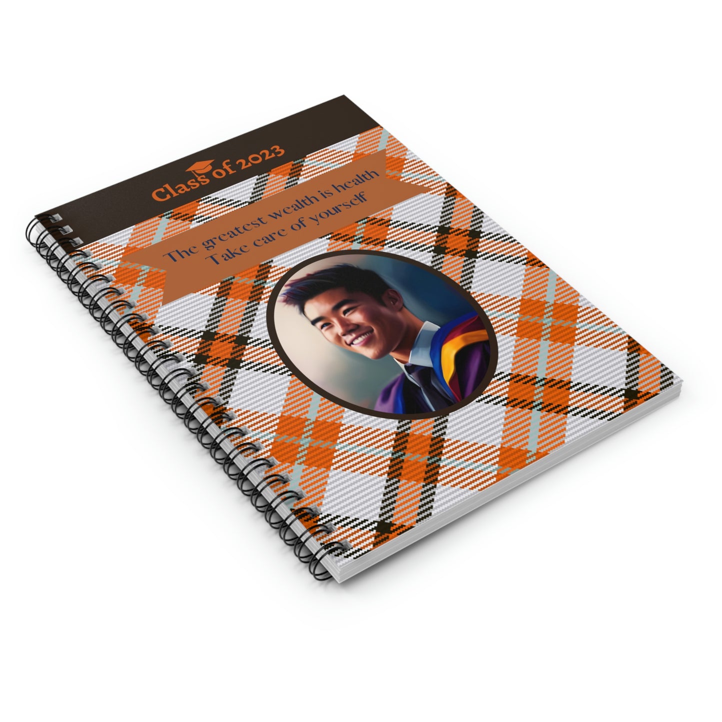 Class of 2023 Graduate Journal - (Asian Young Man 1) - Ruled Line