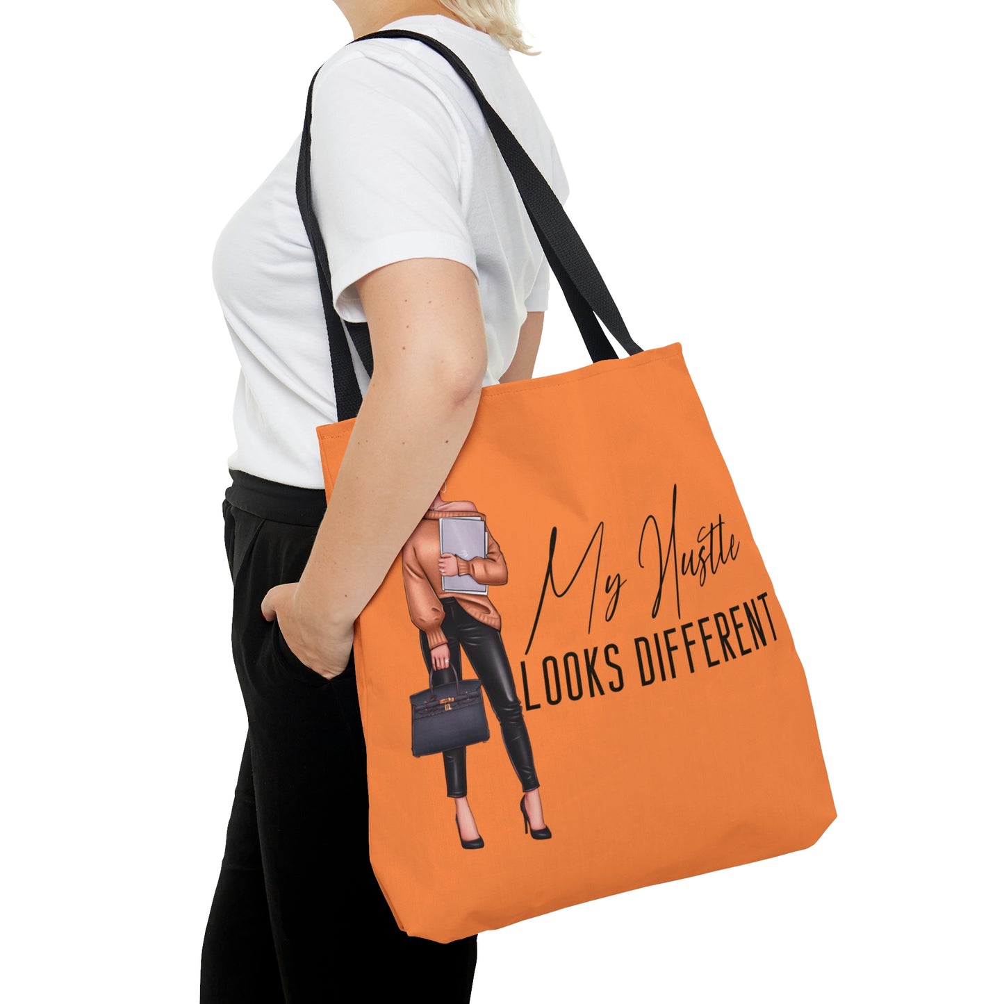 My Hustle Looks Different (Peach and Caucasian) Tote Bag
