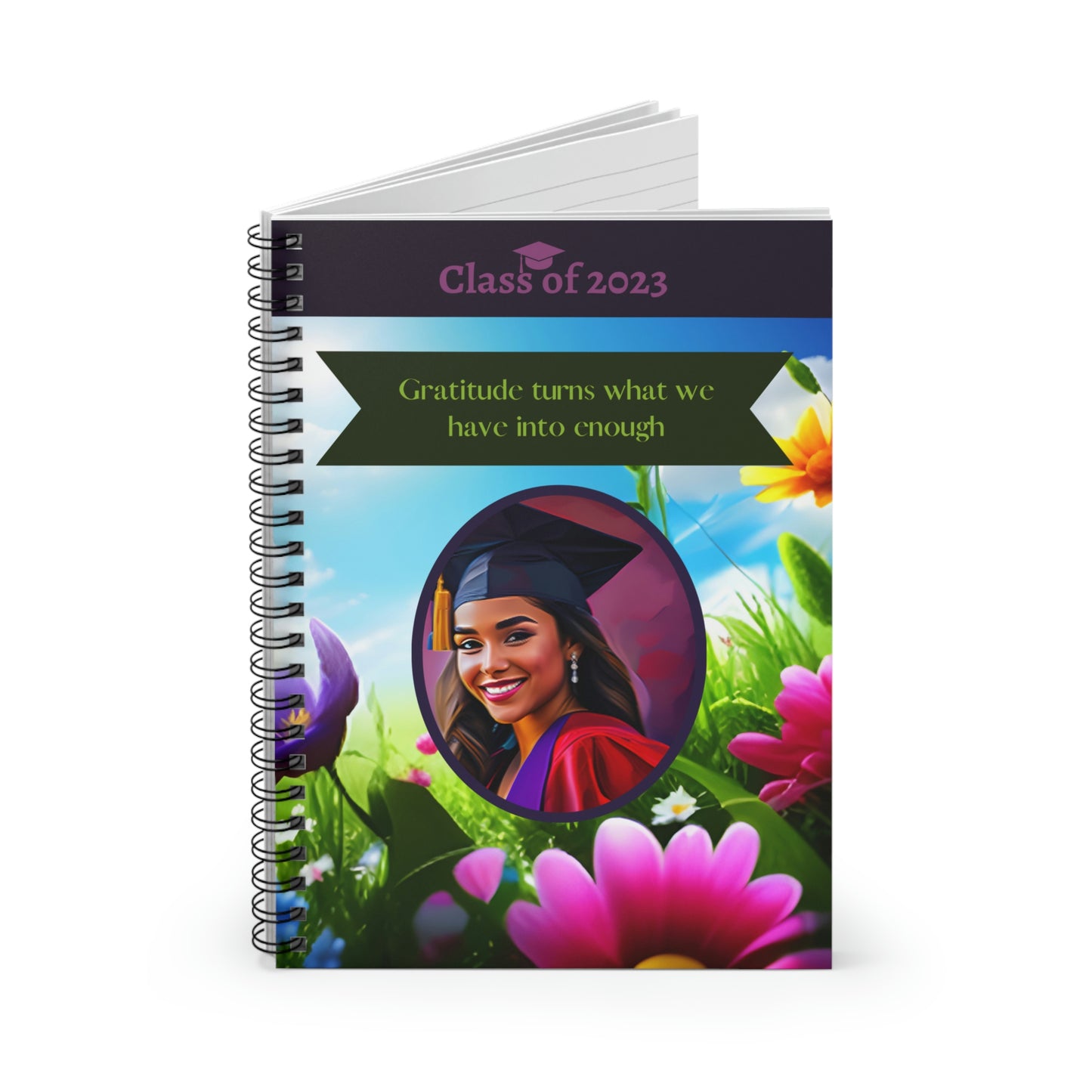 Class of 2023 Graduate Journal - (Latina Young Lady 1) - Ruled Line