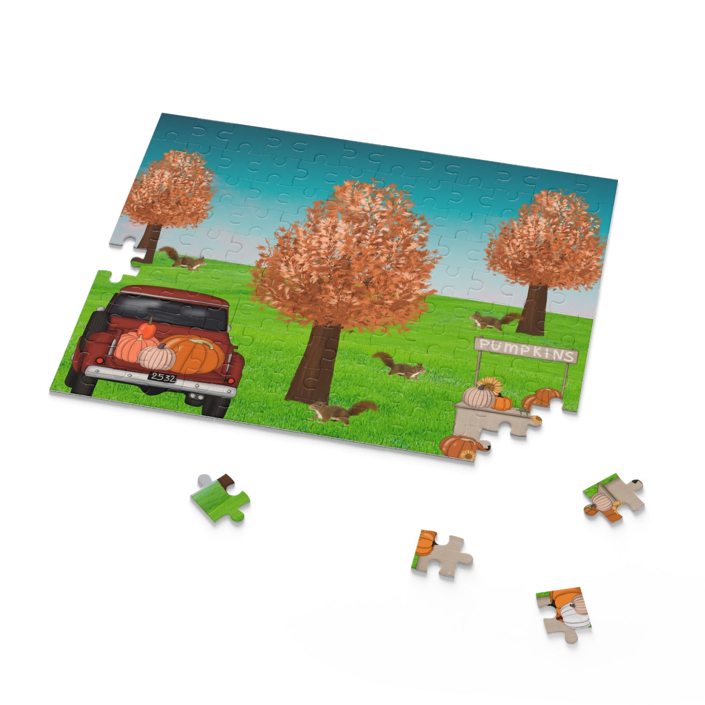 Squirrels, Pumpkins and Fall Puzzle 4 (120, 252, 500-Piece)