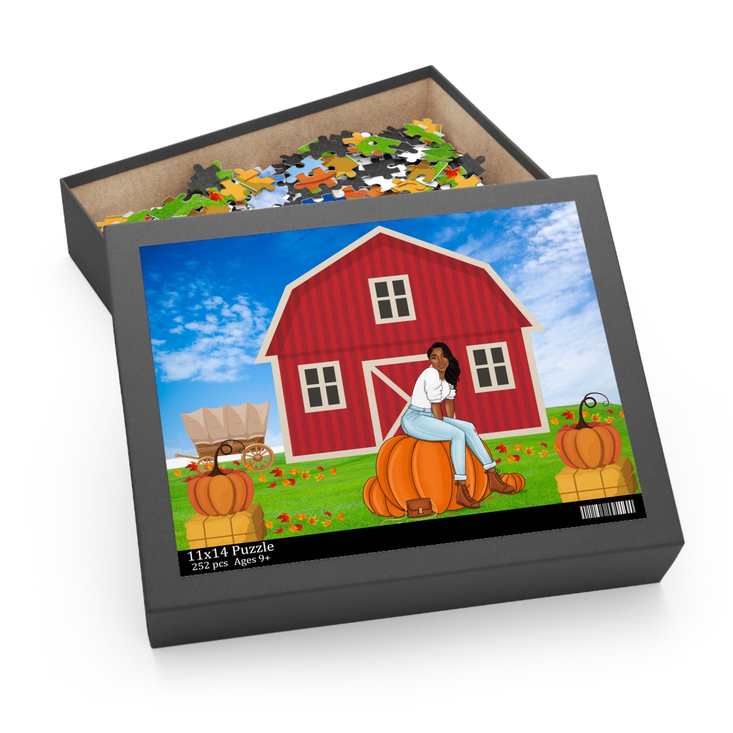 Sitting With The Pumpkins Puzzle 4 (120, 252, 500-Piece)