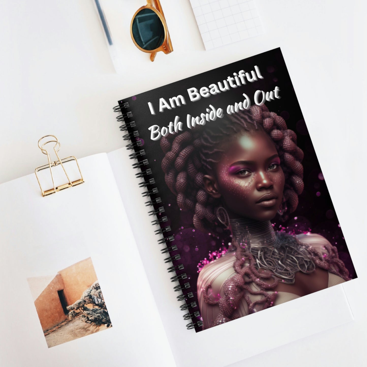 African Royalty Purples and Silvers Journal - Ruled Line