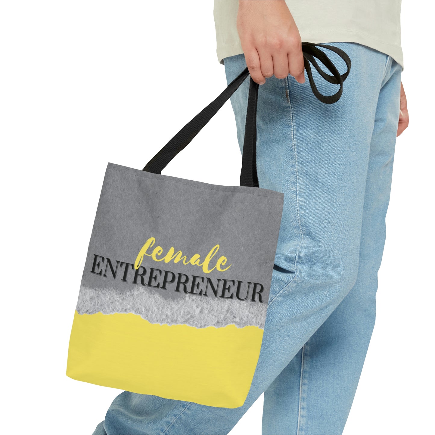 Female Entrepreneur (Yellow and Gray) Tote Bag