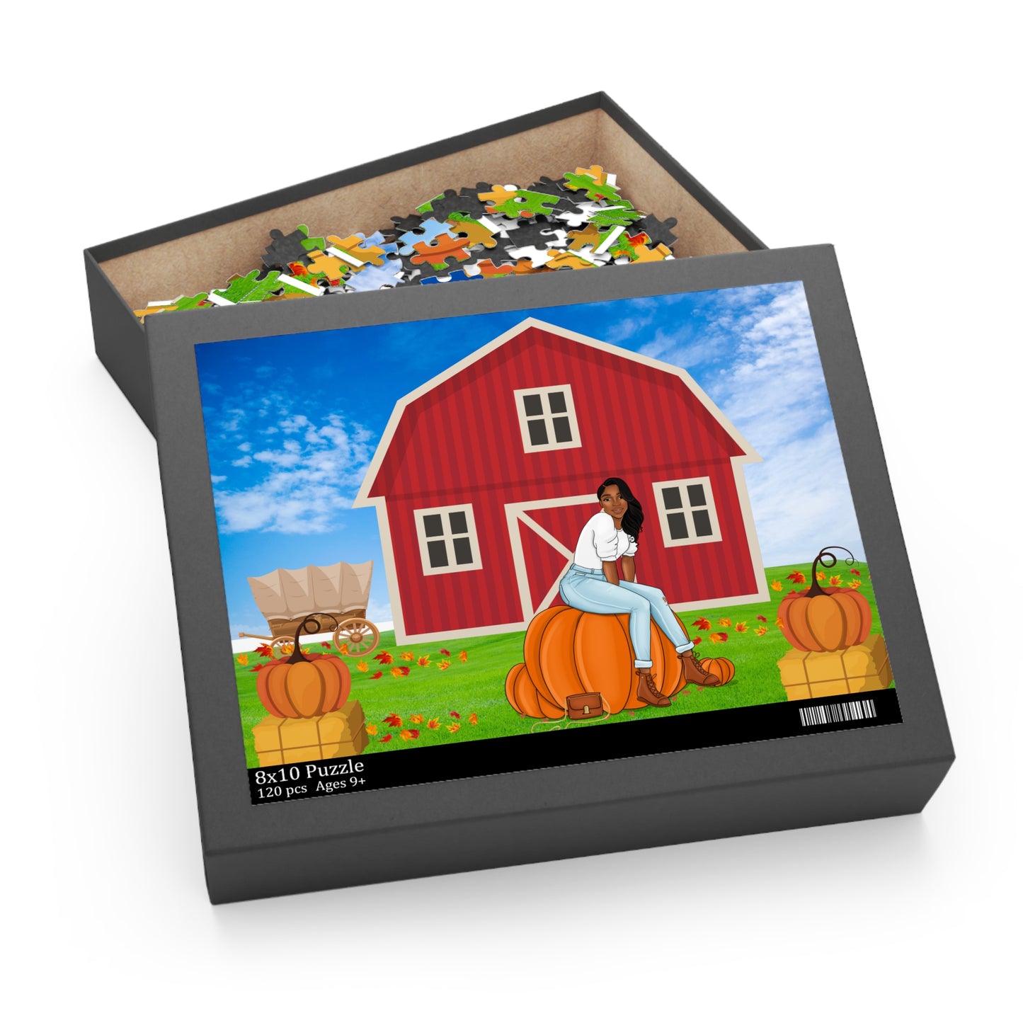 Sitting With The Pumpkins Puzzle 4 (120, 252, 500-Piece)