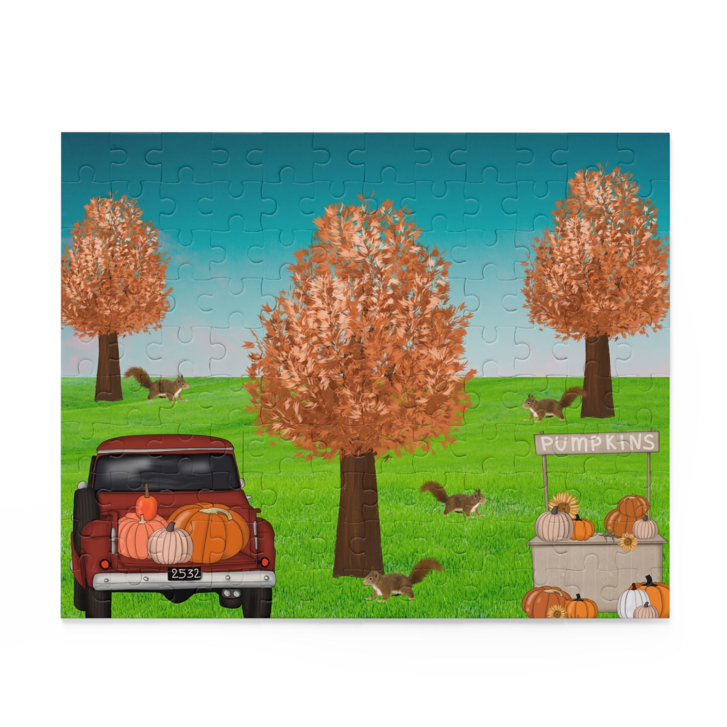 Squirrels, Pumpkins and Fall Puzzle 4 (120, 252, 500-Piece)