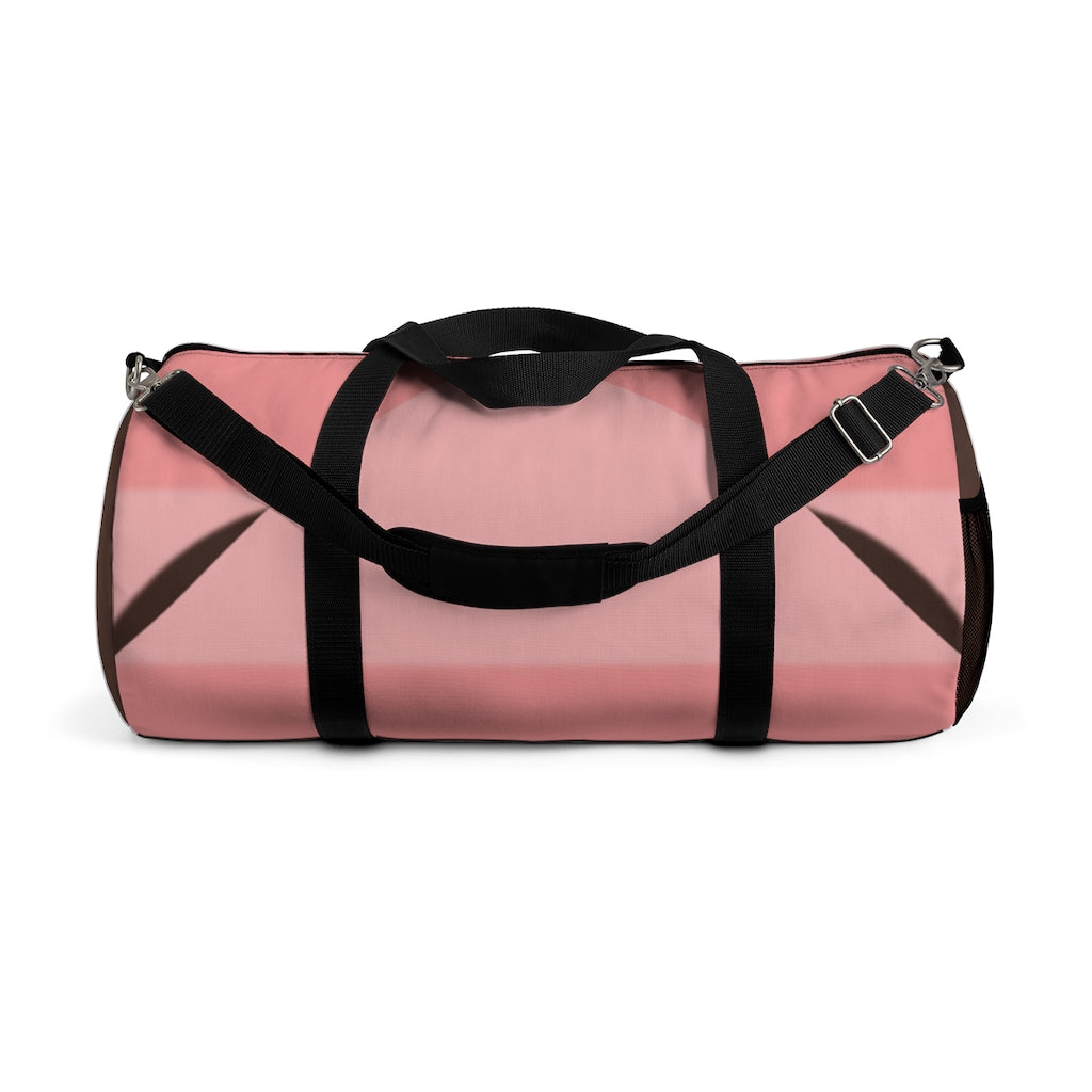 Pink and Brown Duffel Bag