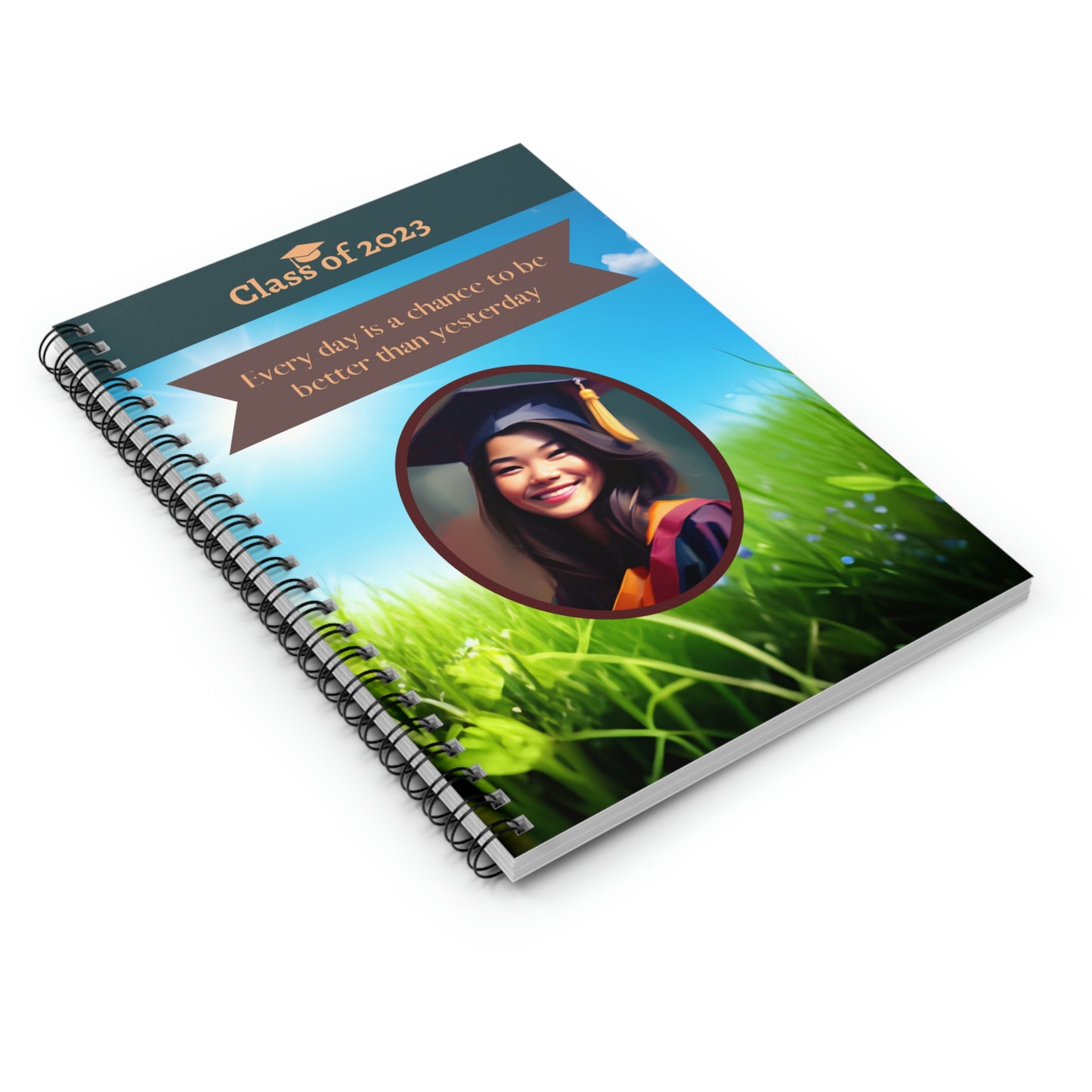 Class of 2023 Graduate Journal - (Asian Young Lady 2) - Ruled Line