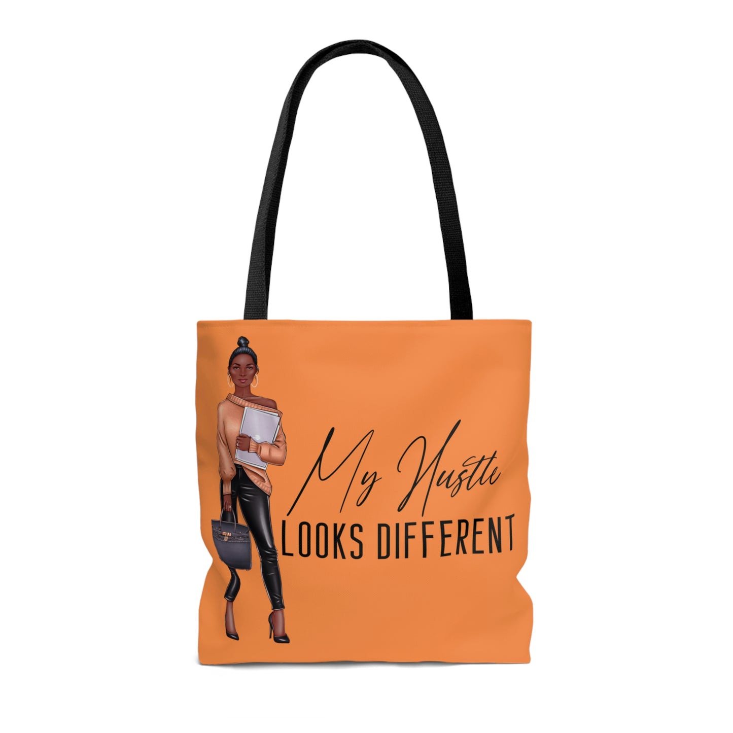 My Hustle Looks Different (Peach and African American) Tote Bag