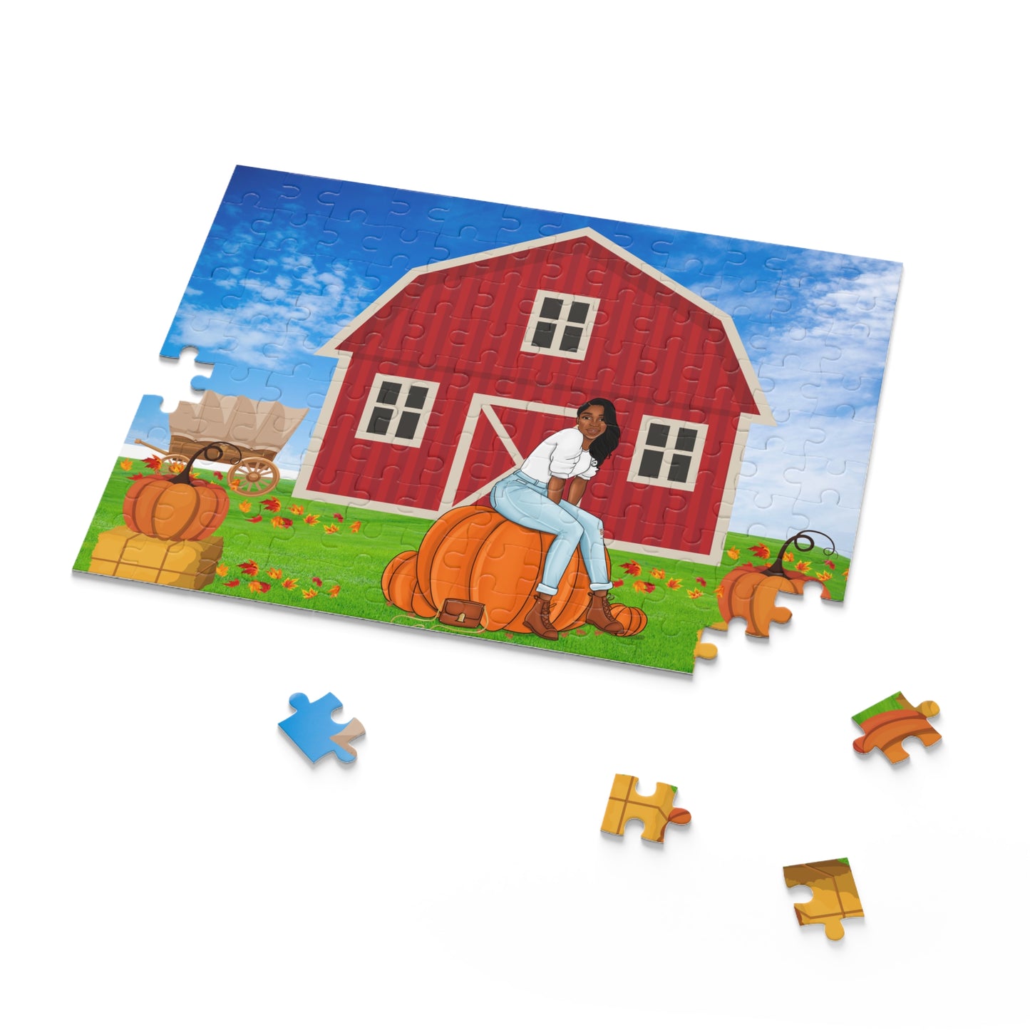 Sitting With The Pumpkins Puzzle 4 (120, 252, 500-Piece)