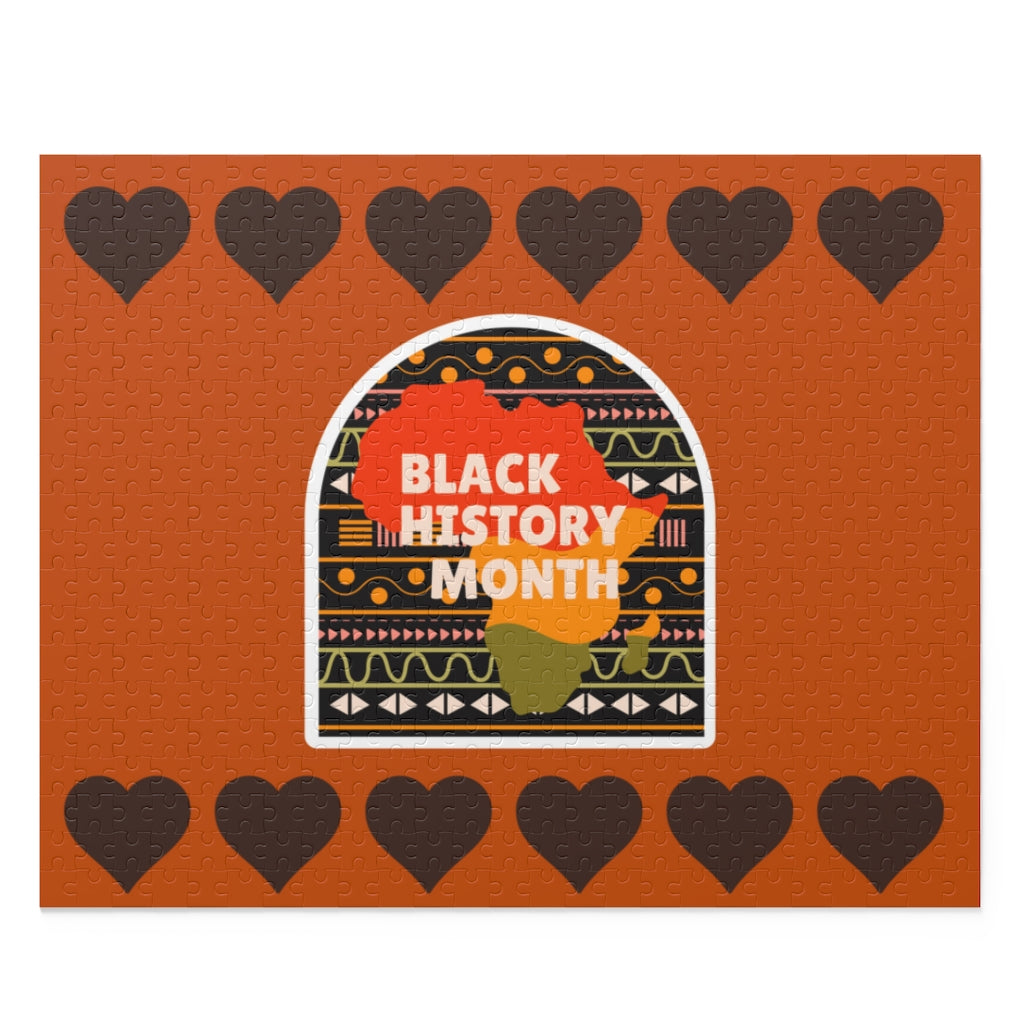 Black History Month (Brown Hearts) Puzzle (120, 252, 500-Piece)