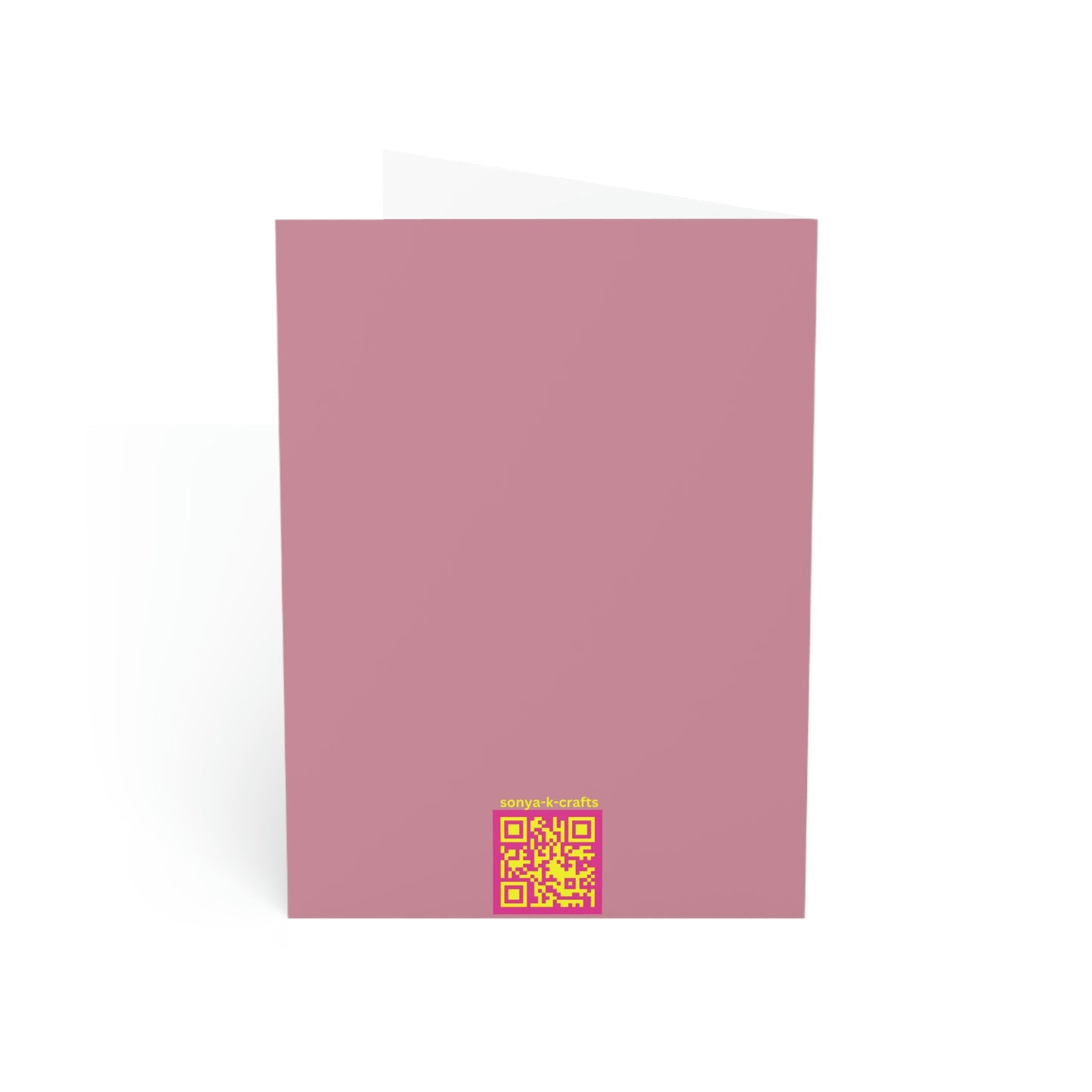 Pink Balloons, Darkish Pink Background, Pink Happy Valentine's Day Folded Greeting Card
