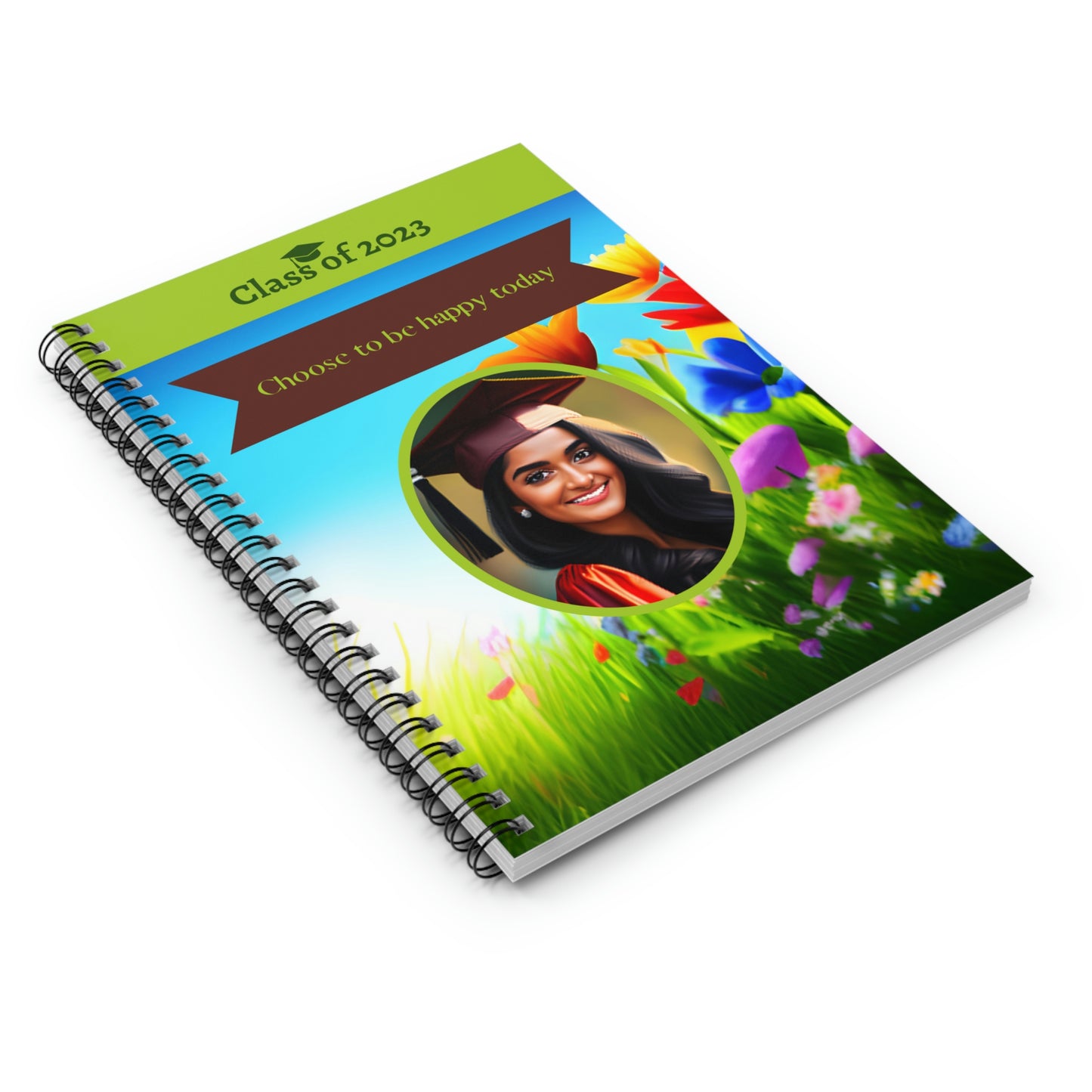 Class of 2023 Graduate Journal - (Indian Young Lady 1) - Ruled Line