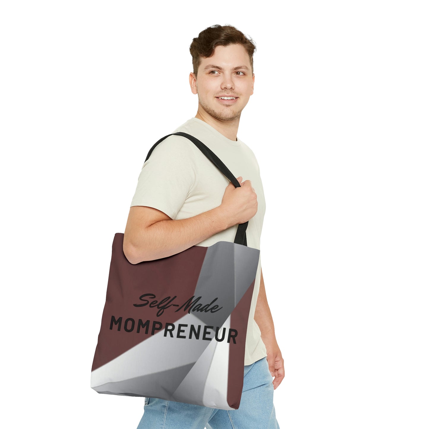 Self-Made Mompreneur (Mauve and Gray) Tote Bag