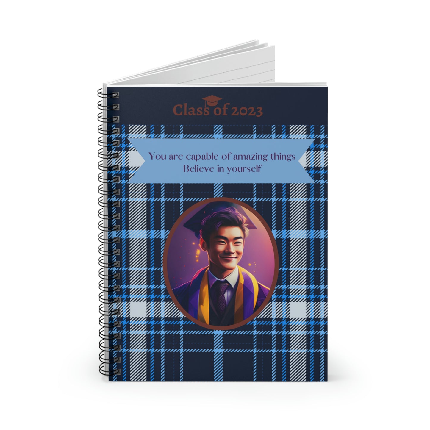 Class of 2023 Graduate Journal - (Asian Young Man 2) - Ruled Line
