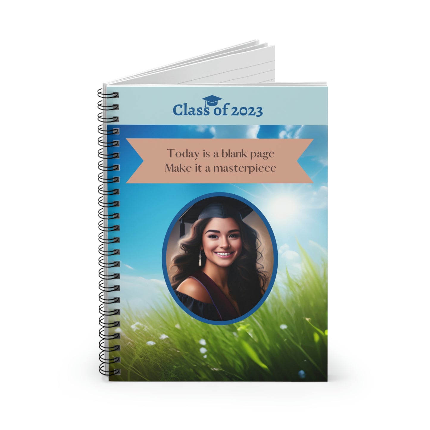 Class of 2023 Graduate Journal - (Latina Young Lady 2) - Ruled Line