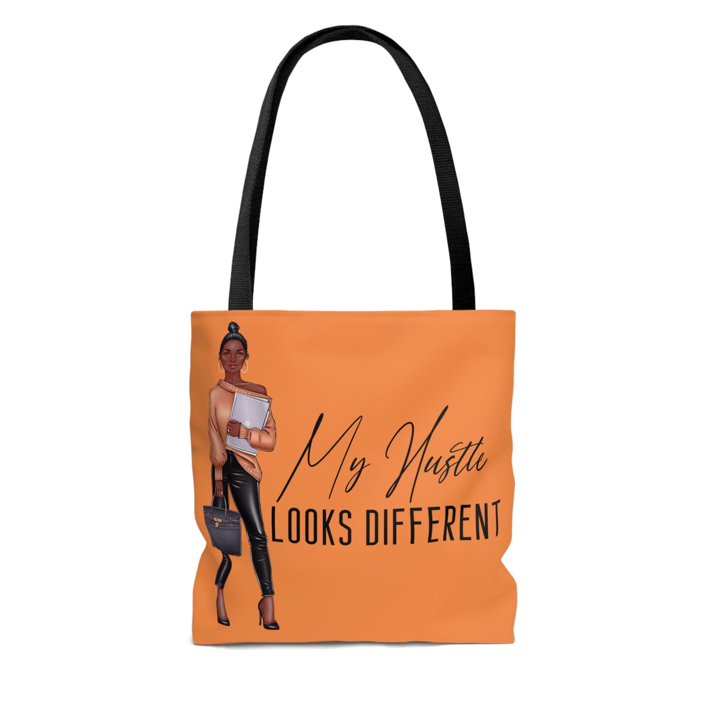 My Hustle Looks Different (Peach and African American) Tote Bag