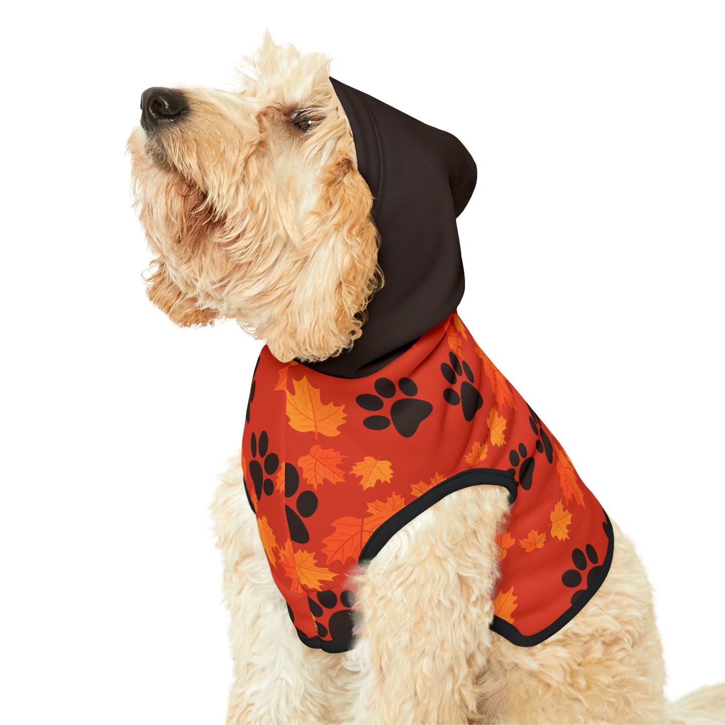 Dog Hoodie - Fall Collection (Dark Orange - With Dark Brown Hood)