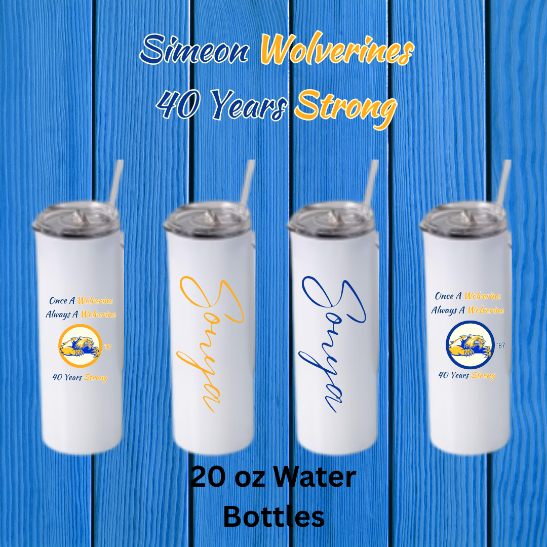 Simeon Wolverines 40th Reunion 20 oz. Water Bottle