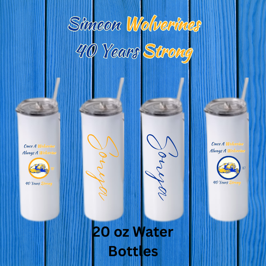 Simeon Wolverines 40th Reunion 20 oz. Water Bottle