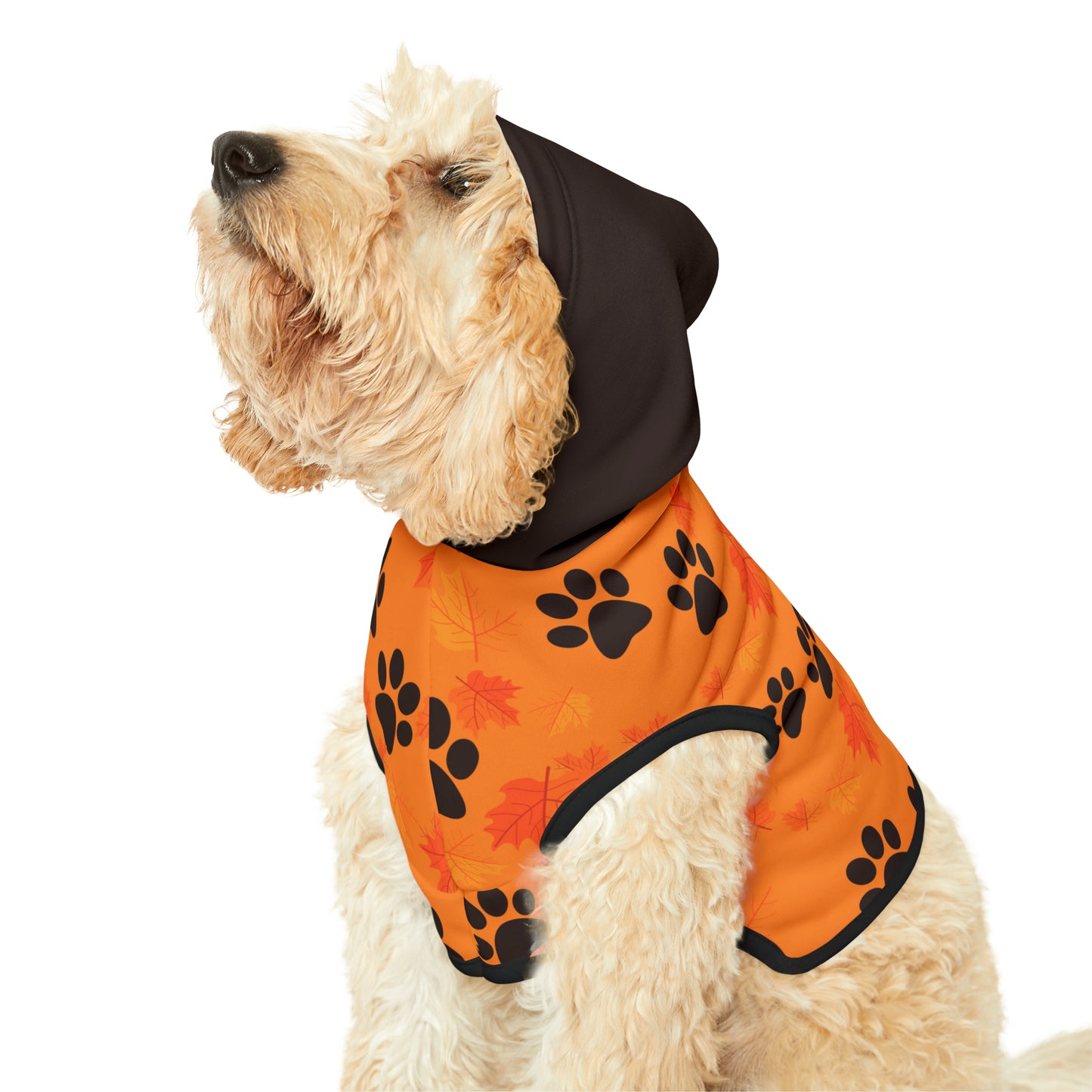 Dog Hoodie - Fall Collection (Light Orange - With Dark Brown Hood)