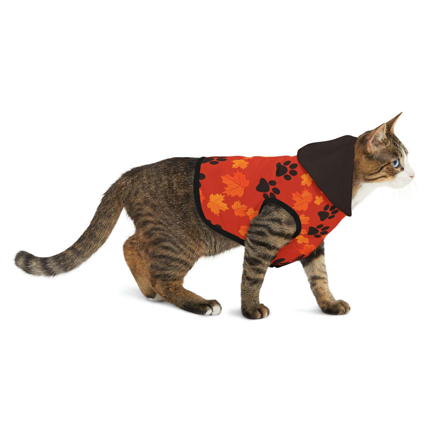 Dog Hoodie - Fall Collection (Dark Orange - With Dark Brown Hood)