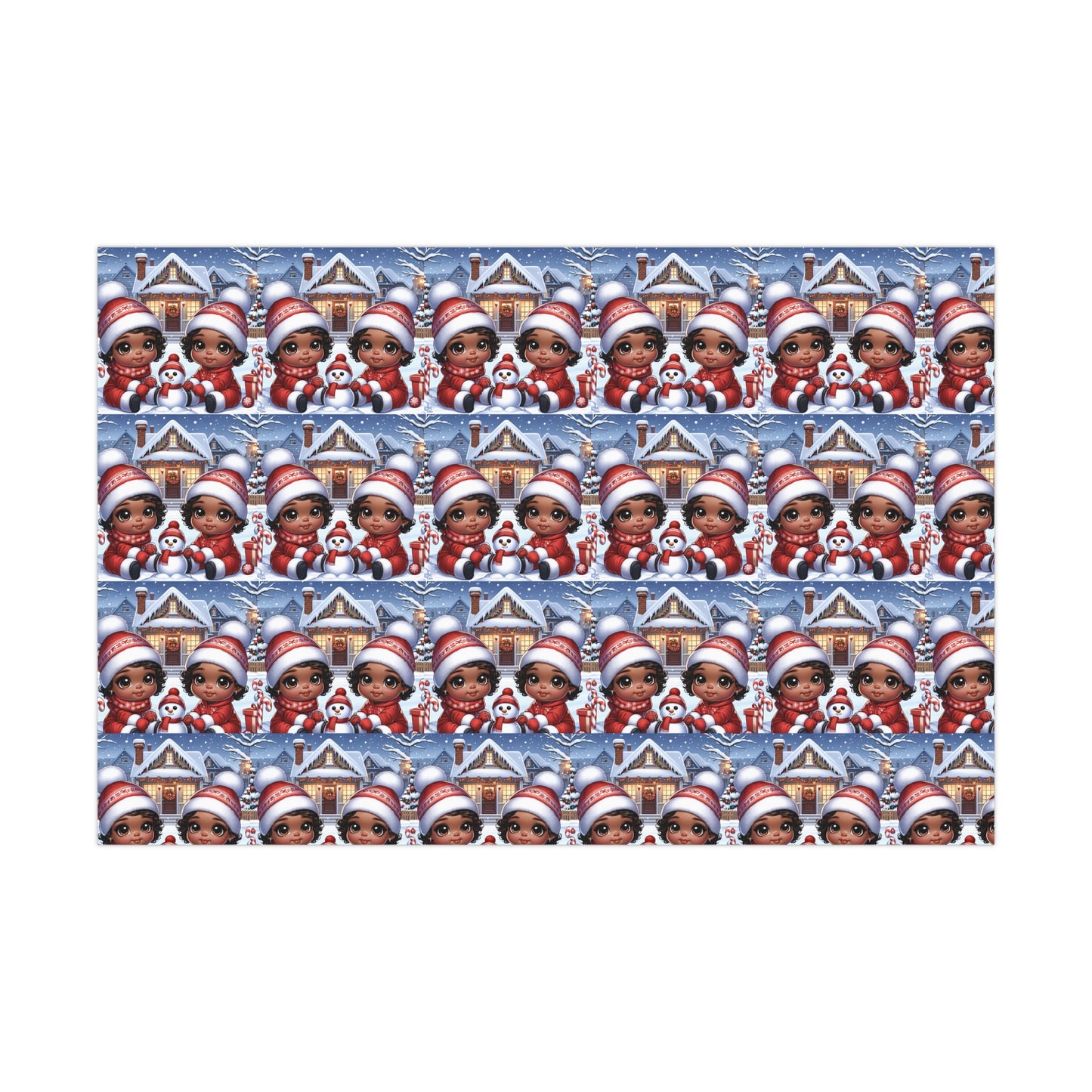 🎁 "Snowy Sweethearts" Holiday Wrapping Paper 🎄