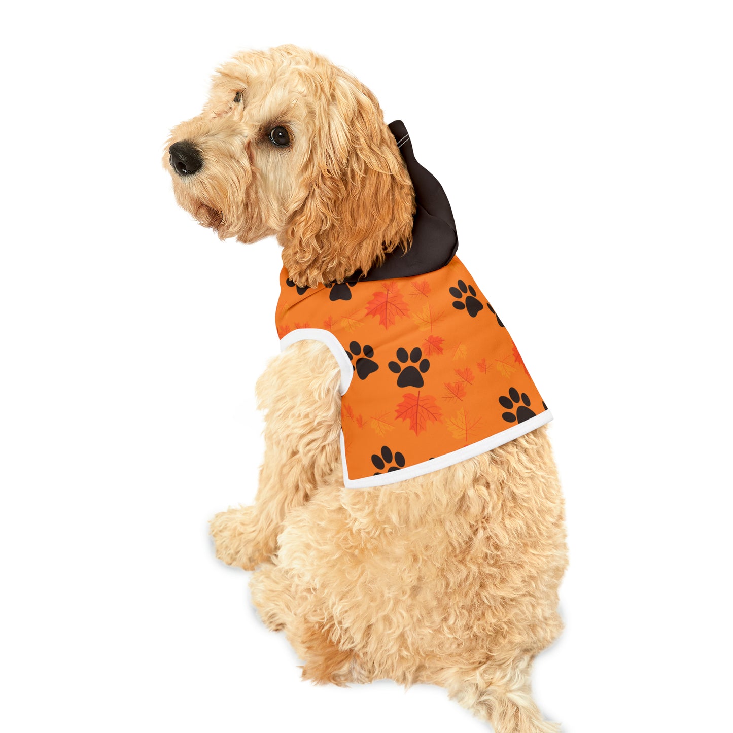 Dog Hoodie - Fall Collection (Light Orange - With Dark Brown Hood)