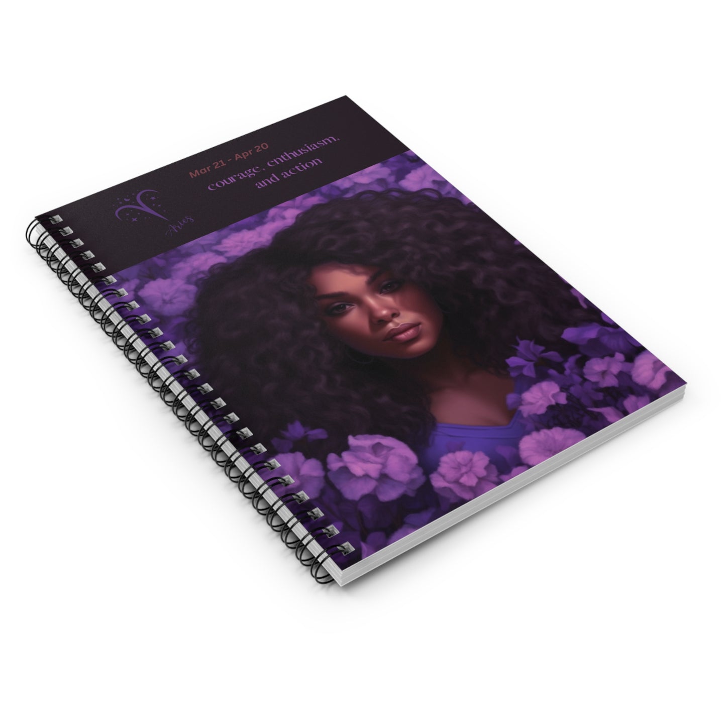Astrology Collection (Aries - Purple) - AA Culture Journal - Ruled Line