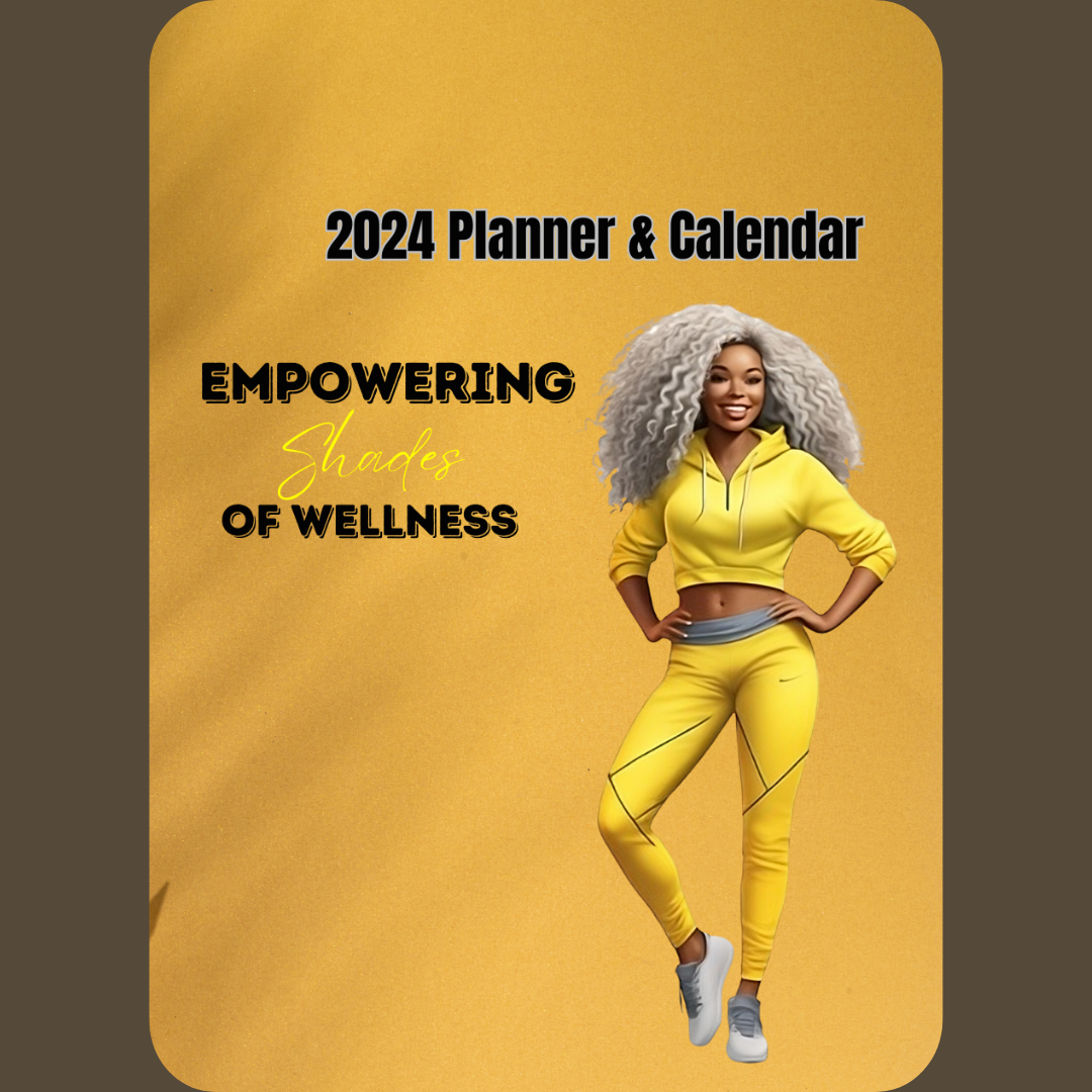 AA Woman (4) Silver Hair Empowering Shades of Wellness 2024 Calendar/Planner