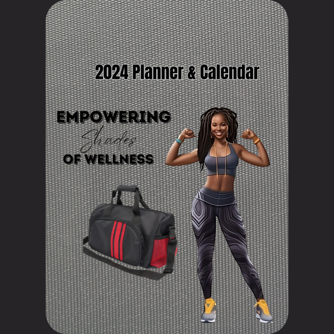 AA Woman With Braids Empowering Shades of Wellness 2024 Calendar/Planner (Digital Download)