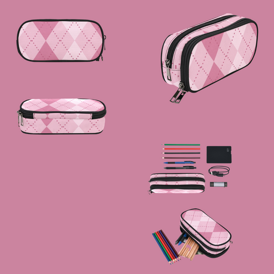 Argyle Pinks Custom-Designed Pencil Bag