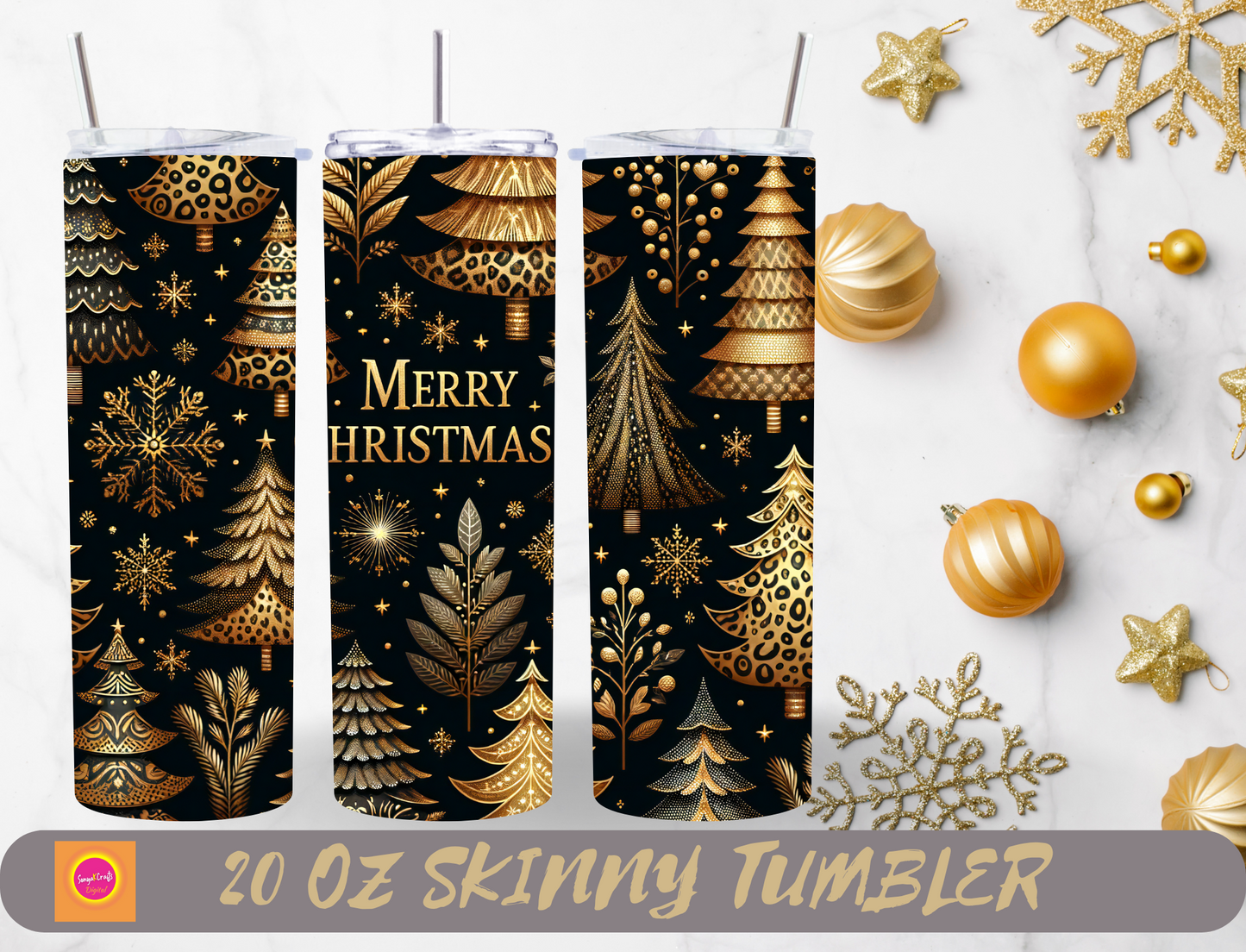 Festive Christmas 20 oz Tumblers