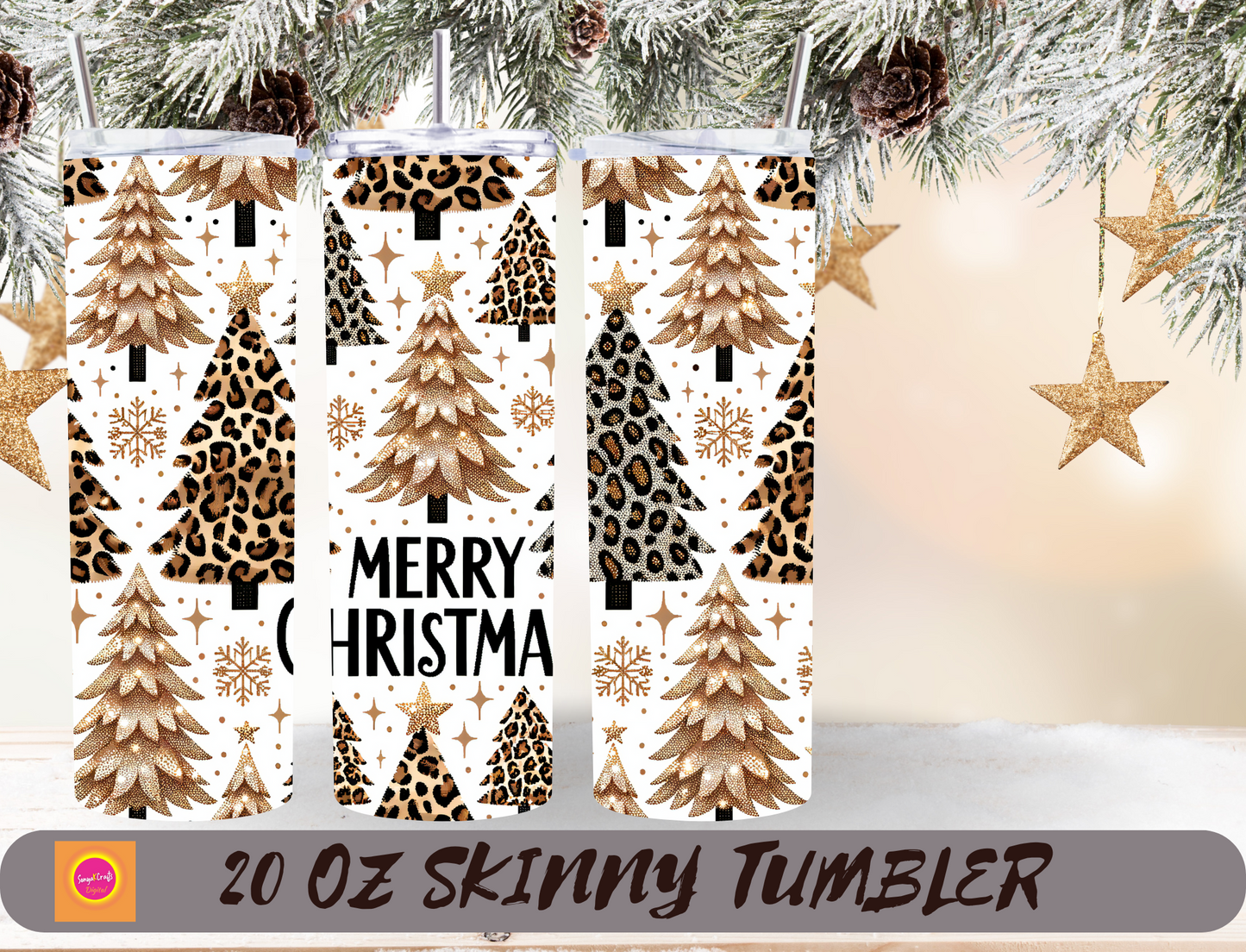 Festive Christmas 20 oz Tumblers